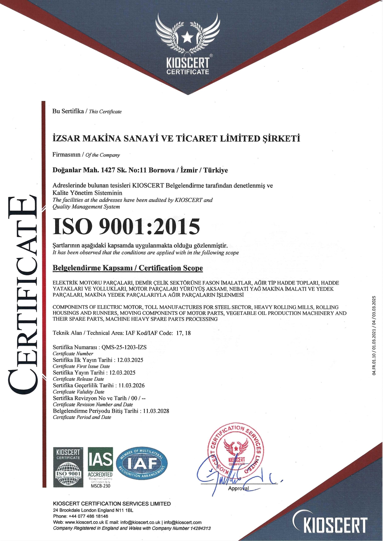 ISO 9001 : 2015